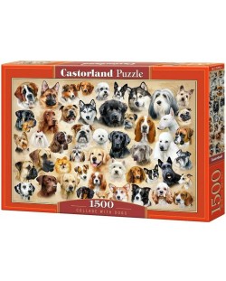 Παζλ Castorland από 1500 κομμάτια - Κολάζ με σκύλους