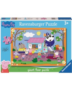 Παζλ δαπέδου Ravensburger  24 κομμάτια - Η Πέπα και οι φίλες της παίζουν κλαμπ