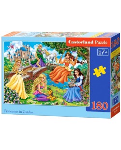 Παζλ Castorland από 180 κομμάτια - Πριγκίπισσες στον κήπο