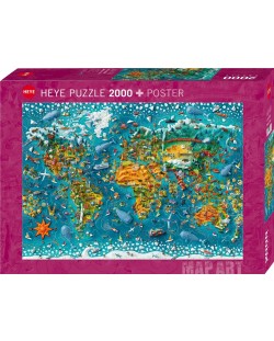 Παζλ Heye 2000 κομμάτια  - Γεωγραφικός χάρτης