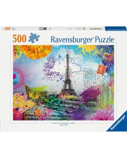 Παζλ Ravensburger  500 κομμάτια  - Καρτ ποστάλ από το Παρίσι