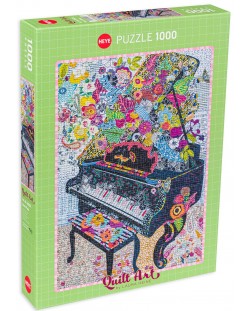 Παζλ Heye 1000 κομμάτια -Πιάνο με λουλούδια