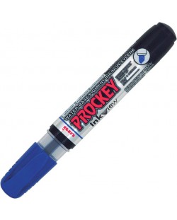 Ανεξίτηλος μαρκαδόρος Uni Prockey - PM-225F, με βάση το νερό, 1.4-2.0 mm и 3.7 mm, μπλε