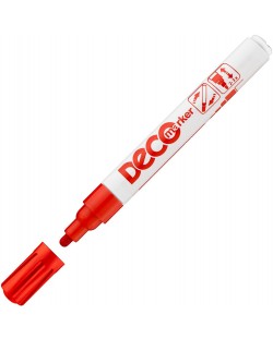 Перманентен маркер Ico Deco -Στρογγυλή μύτη, κόκκινο