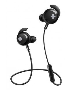 Ακουστικά Philips - SHB4305BK, BASS+ - μαύρα
