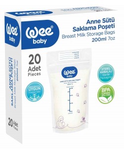 Σακουλάκια Αποθήκευσης Μητρικού Γάλακτος Wee Baby - 20 τμχ, 200 ml