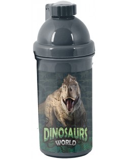 Πλαστικό μπουκάλι Paso Dinosaur -Με ιμάντα ώμου, 500 ml