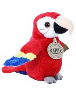 Λούτρινο παιχνίδι Rappa Eco Friends - Μωρό Κόκκινο μακάο, 15 cm