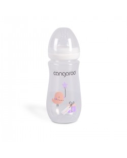 Πλαστικό μπιμπερό Cangaroo - Birdy Blu, 300 ml, C0563, ροζ