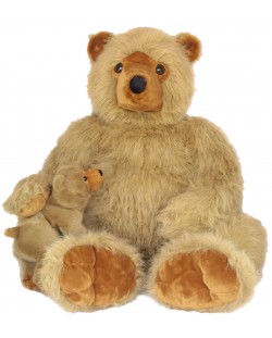 Λούτρινο παιχνίδι Amek Toys - Μεγάλη αρκούδα με αρκουδάκι, 100 cm