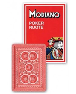 Κάρτες για  πόκερ Modiano Poker Ruote - κόκκινη πλάτη