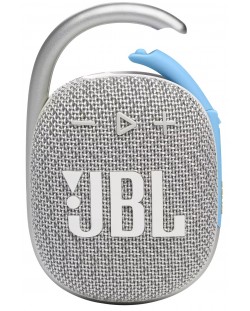 Φορητό ηχείο JBL - Clip 4 Eco, λευκό/ασημί