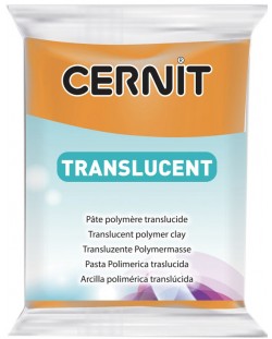 Πολυμερικός Πηλός Cernit Translucent - Πορτοκαλί, 56 g