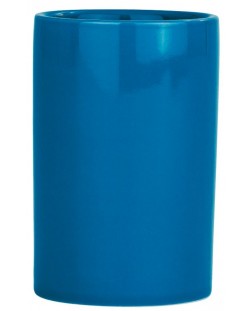 Θήκη για οδοντόβουρτσα Wenko - Polaris, κεραμική, 7.5 х 11.2 cm, μπλε