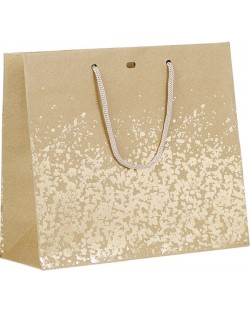 Τσάντα δώρου Giftpack - 25 x 10 x 22 cm, καφέ και χρυσό