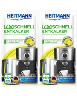 Σκόνες καθαρισμού για άλατα ασβεστίου οικιακών συσκευών Heitmann - Bio, 2 x 25 g