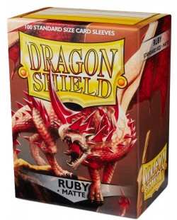 Προστατευτικά καρτών Dragon Shield Sleeves - Matte Ruby (100 τεμ.)