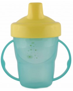 Κύπελλο μετάβασης με λαβές και σκληρό άκρο  Lorelli Baby Care - 210 ml, Πράσινο