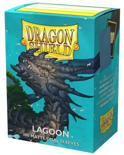 Προστατευτικά καρτών Dragon Shield Dual Sleeves - Matte Lagoon (100 τεμ.)