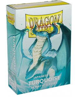 Προστατευτικά καρτών Dragon Shield Sleeves - Small Matte Turquoise (60 τεμ.)