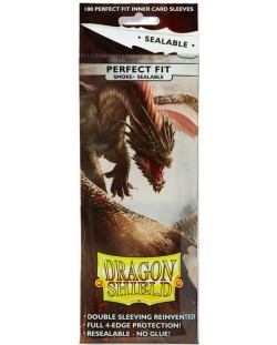 Προστατευτικά καρτών Dragon Shield Perfect Fit Sleeves - Sealable Smoke (100 τεμ.)