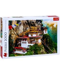 Παζλ Trefl 2000 κομμάτια - Συγκρότημα ναών Paro Taktsang, Μπουτάν