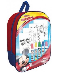 Σακίδιο πλάτης για το νηπιαγωγείο  IMC Toys - Mickey Mouse,με σετ χρωματισμού