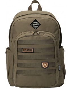 Σχολική τσάντα  Unkeeper Army - Σκούρο καφέ