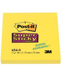 Αυτοκόλλητες σημειώσεις Post-it - Super Sticky, 90 φύλλα