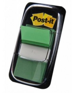 Αυτοκόλλητα ευρετήρια Post-it 680-3 - Πράσινο, 2,5 x 4,3 cm, 50 τεμάχια