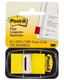 Αυτοκόλλητα ευρετήρια Post-it 680-5 - Κίτρινο, 2,5 x 4,3 cm, 50 τεμάχια