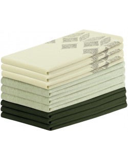 Σετ 9 πετσέτες κουζίνας AmeliaHome - Letyy, 50 x 70 cm, πράσινες