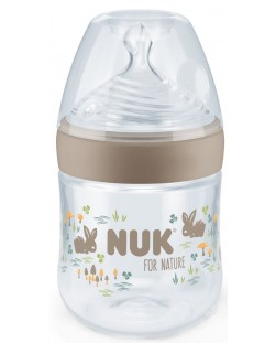 Μπουκάλι με θηλή σιλικόνης NUK for Nature -150 ml,μέγεθος S, μπεζ