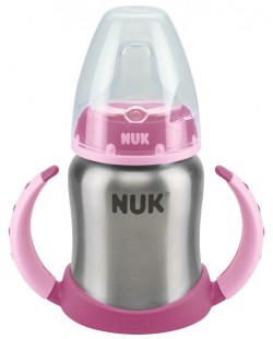 Ανοξείδωτο μπουκάλι Nuk First Choice, 150 ml, ροζ