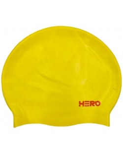 Σκουφάκι κολύμβησης HERO - Silicone Swimming Helmet, κίτρινο/κόκκινο