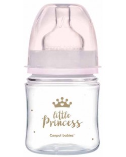 Μπουκάλι κατά των κολικών Canpol Easy Start - Royal Baby, 120 ml, ροζ
