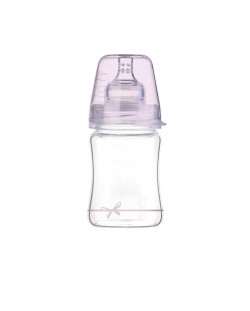 Μπιμπερό Lovi - Baby Shower, γυαλί, 150 ml, 0m+, ροζ