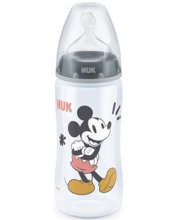 Μπιμπερό Nuk First Choice - Mickey Mouse, με θηλή σιλικόνης, 300 ml, για αγόρι