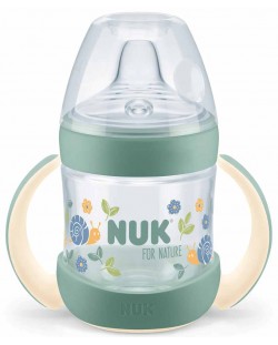 Μπουκάλι χυμού με μύτη σιλικόνης  NUK for Nature - 150 ml, πράσινο