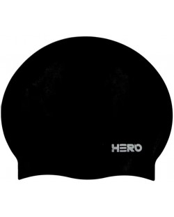 Σκουφάκι κολύμβησης HERO - Silicone Swimming Helmet, μαύρο