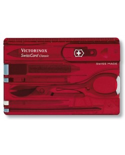 Ελβετικό σουγιά τσέπης  Victorinox - SwissCard, 10 λειτουργιών, κόκκινο