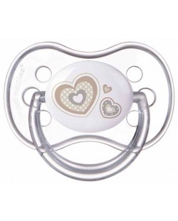 Πιπίλα σιλικόνης Canpol - Newborn Baby, 6-18 μηνών, Καρδιά