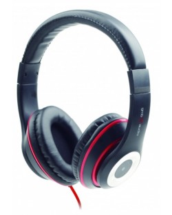 Ακουστικά με μικρόφωνο Gembird - MHS-LAX-W, μαύρο/κόκκινο