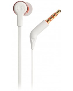 Ακουστικά με μικρόφωνο JBL - Tune 210, λευκό/ροζ