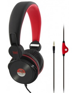Ακουστικά με μικρόφωνο TNB - Be color, On-ear, μαύρα/κόκκινα
