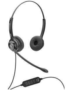 Ακουστικά με μικρόφωνο Axtel - MS2 duo NC, μαύρα