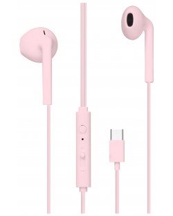 Ακουστικά με μικρόφωνο T'nB - C-Buds, ροζ