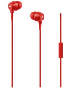 Ακουστικά με μικρόφωνο ttec - Pop In-Ear Headphones, κόκκινα