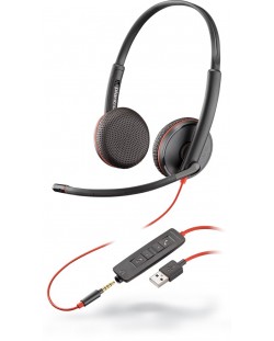 Ακουστικά με μικρόφωνο Plantronics - Blackwire C3225 USB-A, μαύρα