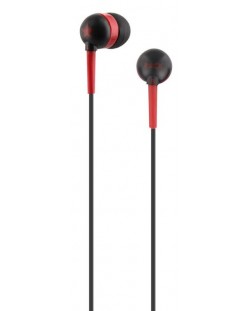 Ακουστικά με μικρόφωνο TNB - Music Trend Rock, μαύρα/κόκκινα